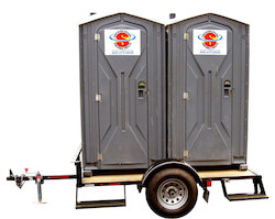 Superior Portable Dual Mounted Trailer Portable Toilets